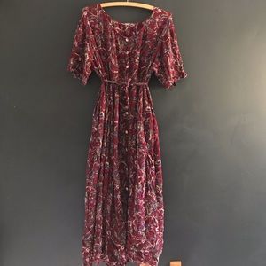 Babydoll dress floral marroon
